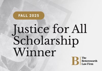 Justice for All Scholarship Winner
